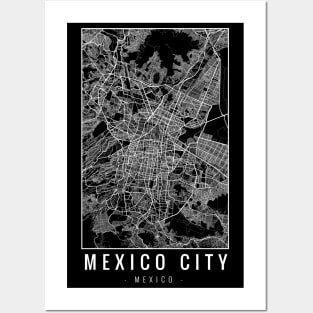 Mexico City Minimalist Map Posters and Art